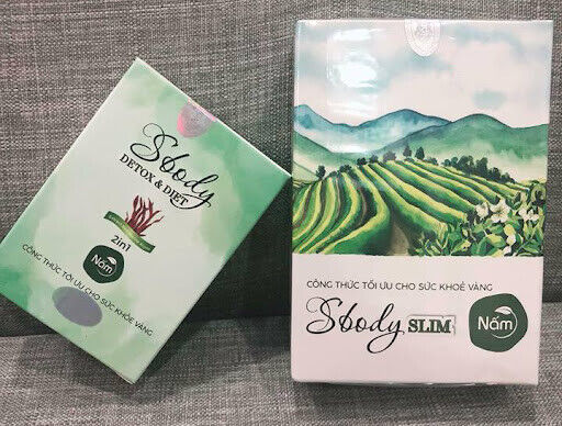 2x Nam Giam Can Sbody Slim Tea Pills 100% Natural With Extra Gift Sbody Detox