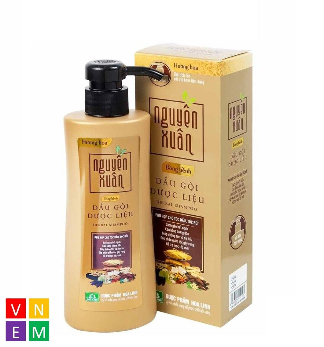 350 ml Nguyen Xuan Bong Benh Herbal Shampoo - Fragrance of Flowers, Oily Hair