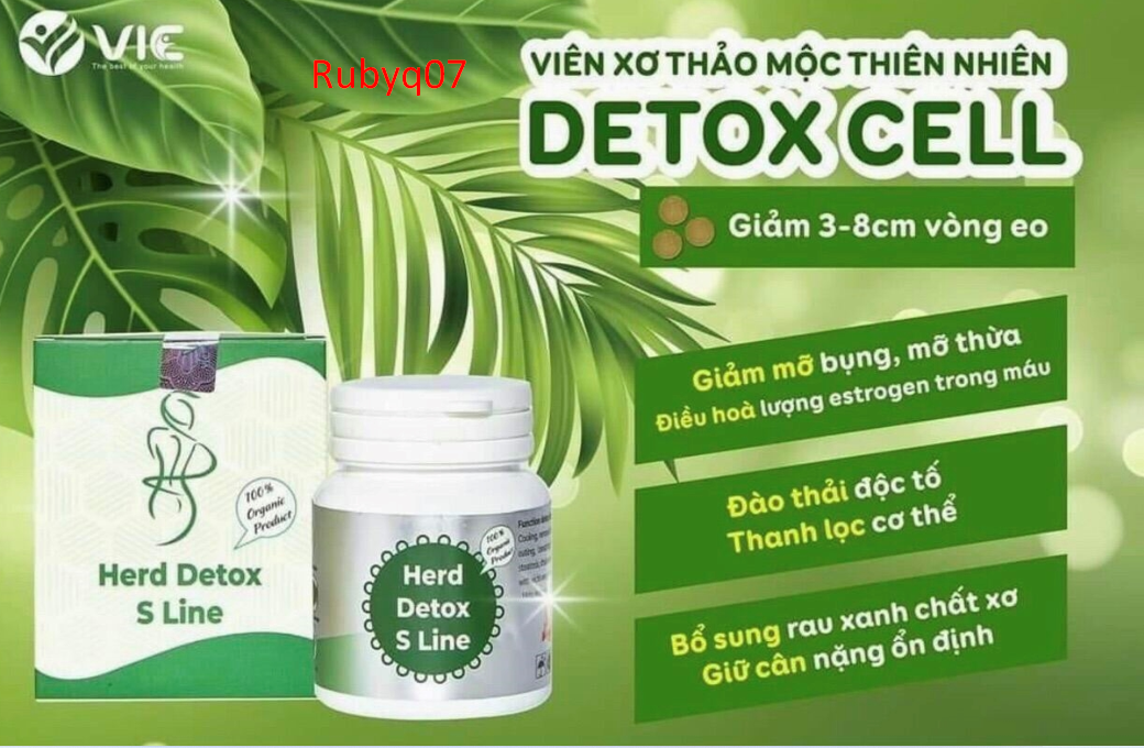 1x Giam can Herb Detox S line - weight loss with 100% organic natural herbs