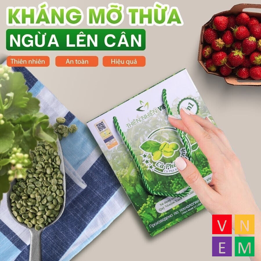 GREEN Coffee, XANH COFFEE Natural Anti-Fat Weight Loss Coffee; Box of 30 packs