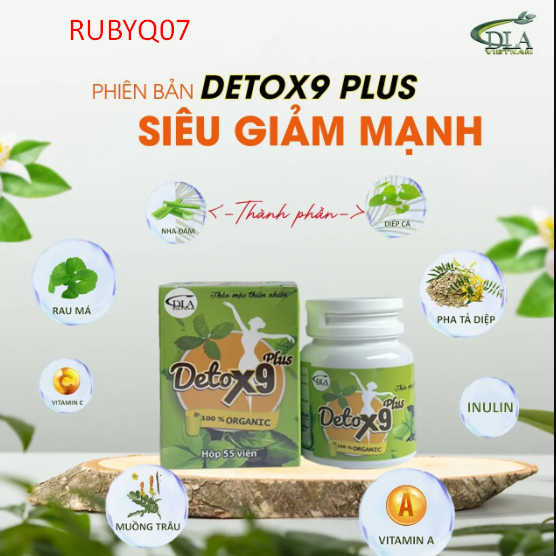 02 Boxes - Giam can Detox 9 Plus – 100% Herbal weight loss