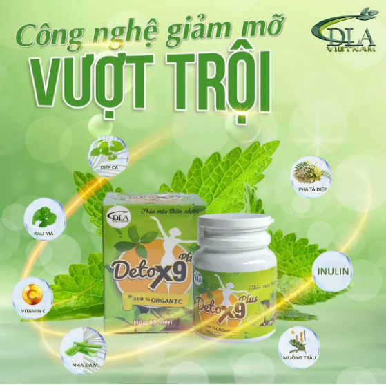 3 Boxes x Giam can Detox x9 Plus – 100% Herbal weight loss