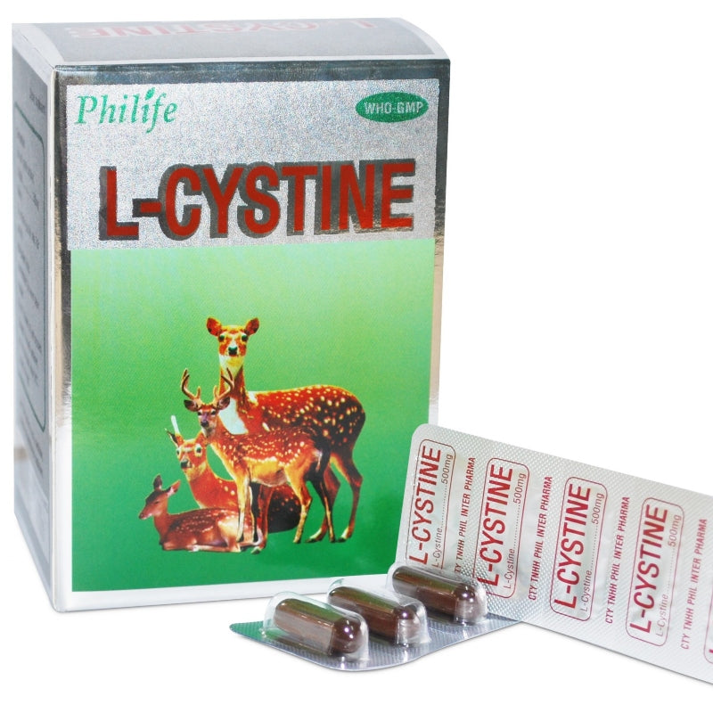 02 Boxes - Viên uống L-CYSTINE USA đẹp da, ngăn ngừa rụng tóc, làm mờ nám tàn nhang