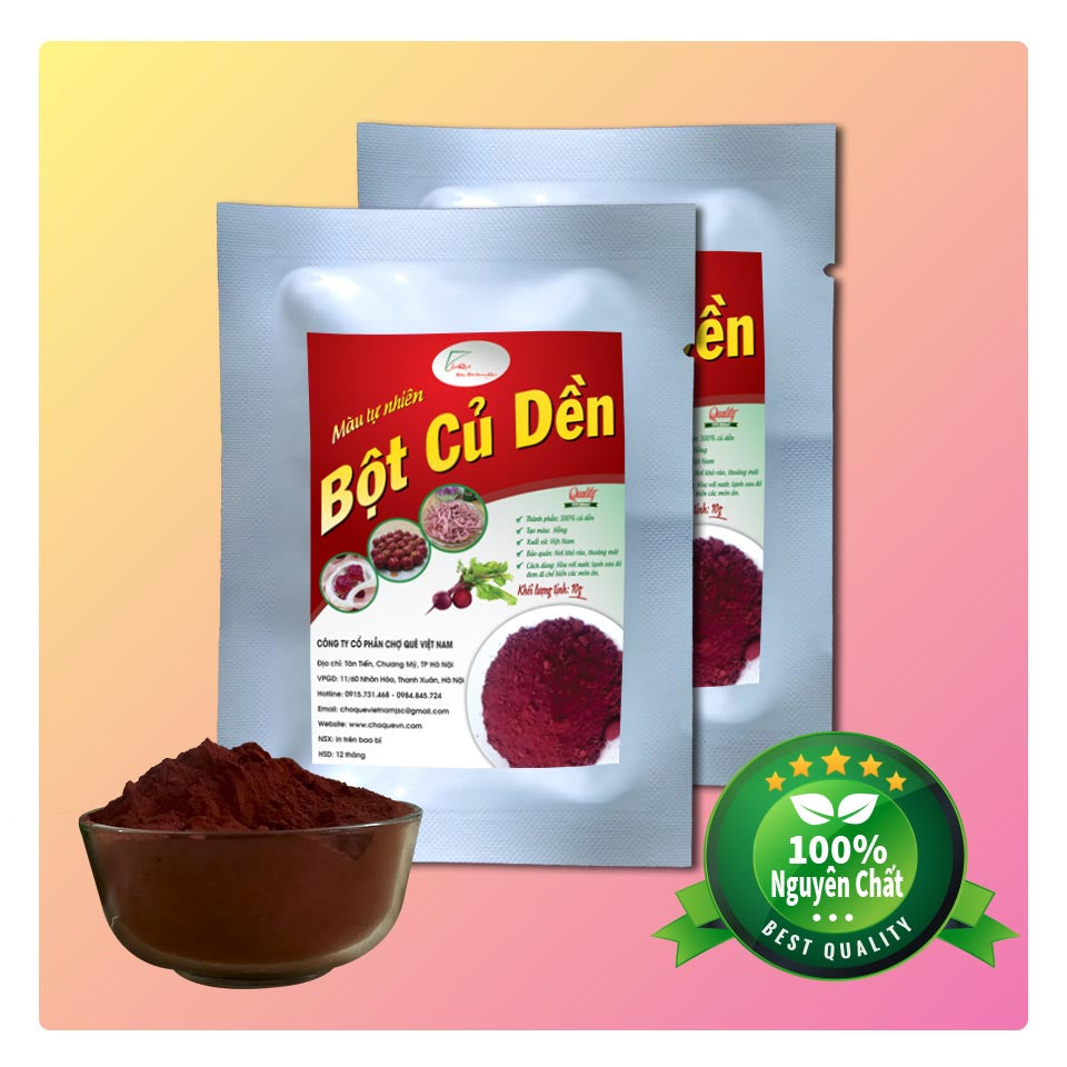 Bột tạo màu thực phẩm hữu cơ rau củ quả gói 50gram - Bột Củ dền