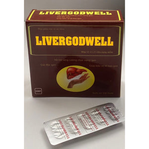 02 Boxes - Viên uống bổ gan Livergodwell giúp tăng cường chức năng gan, giải độc gan hộp 60 viên
