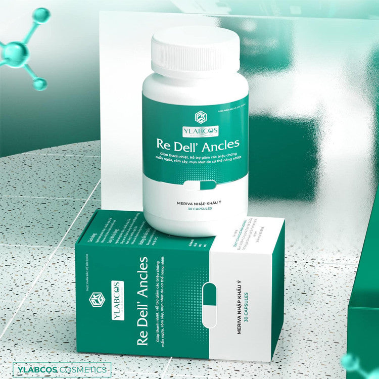 Viên uống ngừa mụn Re Dell' Ancles Ylabcos Drlacir, ngừa mụn, sáng da, thanh nhiệt