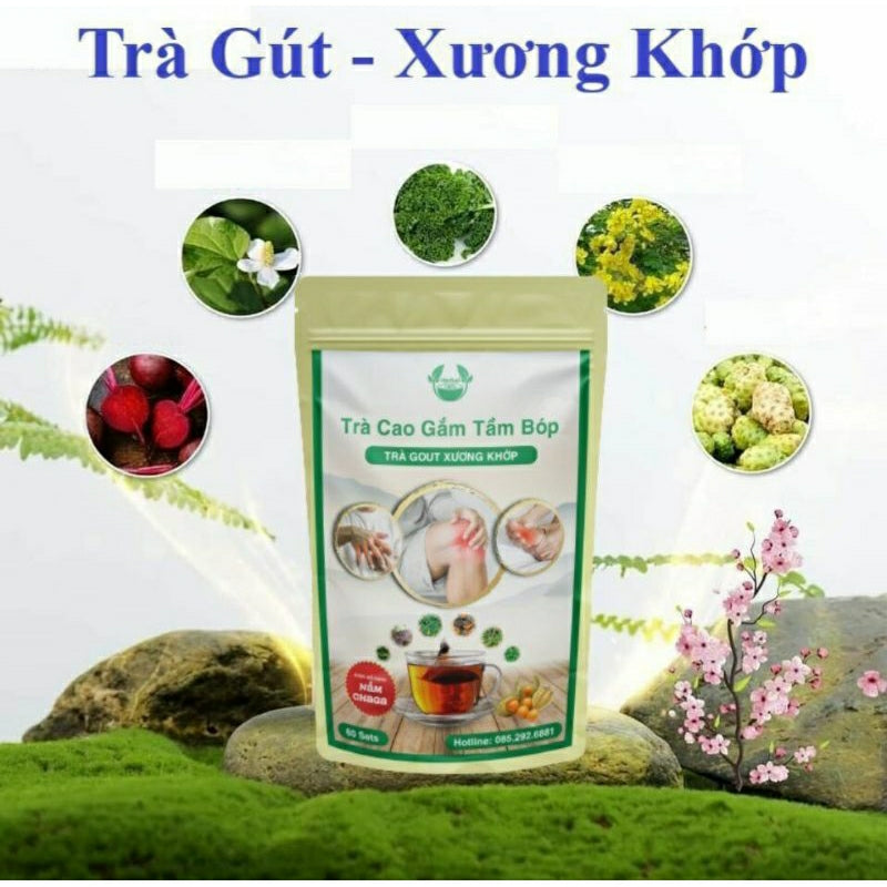02 Bags - Trà cao gắm tầm bóp hỗ trợ gout xương khớp