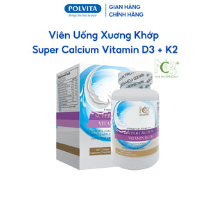 Viên uống xương khớp SUPER CALCIUM VITAMIN D3 + K2, thương hiệu NCB, hộp 60 viên
