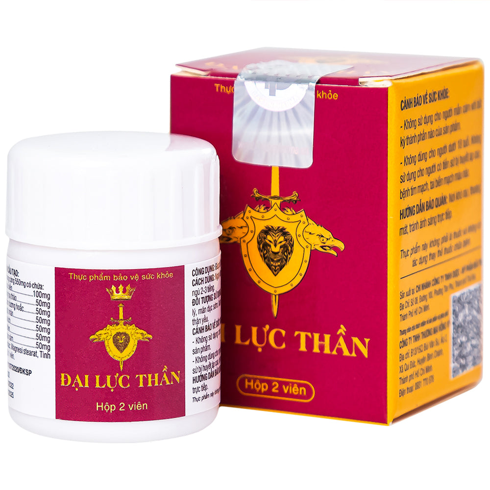 02 Boxs - Viên uống Đại Lực Thần Đắk Tín hỗ trợ tăng cường sinh lực, bồi bổ nguyên khí (2 viên)