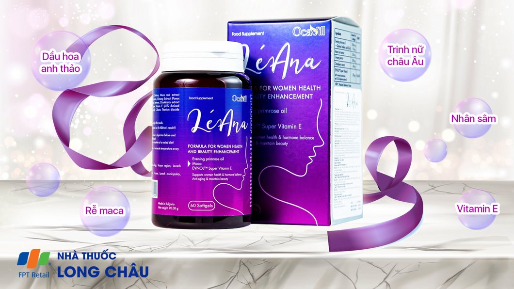 Viên uống Léana Ocavill hỗ trợ cân bằng nội tiết tố (60 viên)