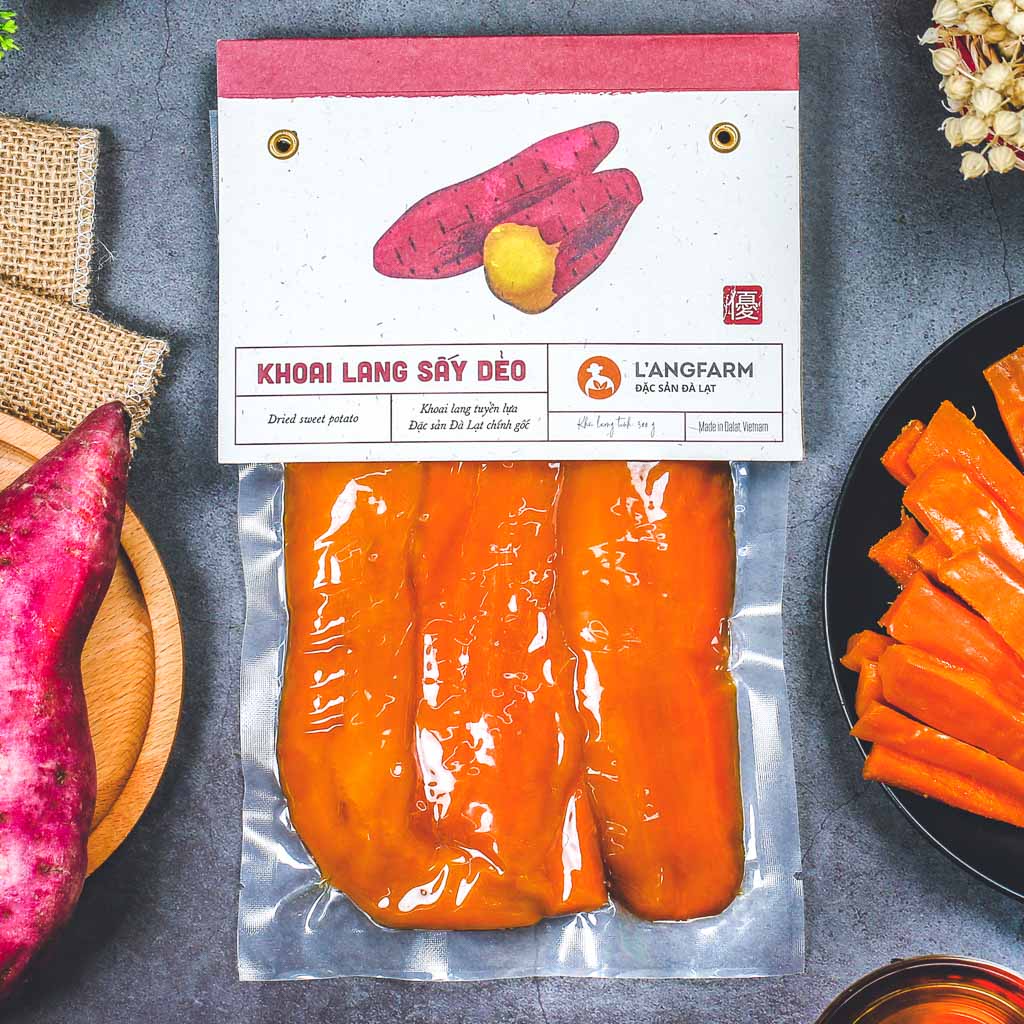 03 Bags- Khoai lang sấy dẻo, 300g/ bịch, mẫu hút chân không