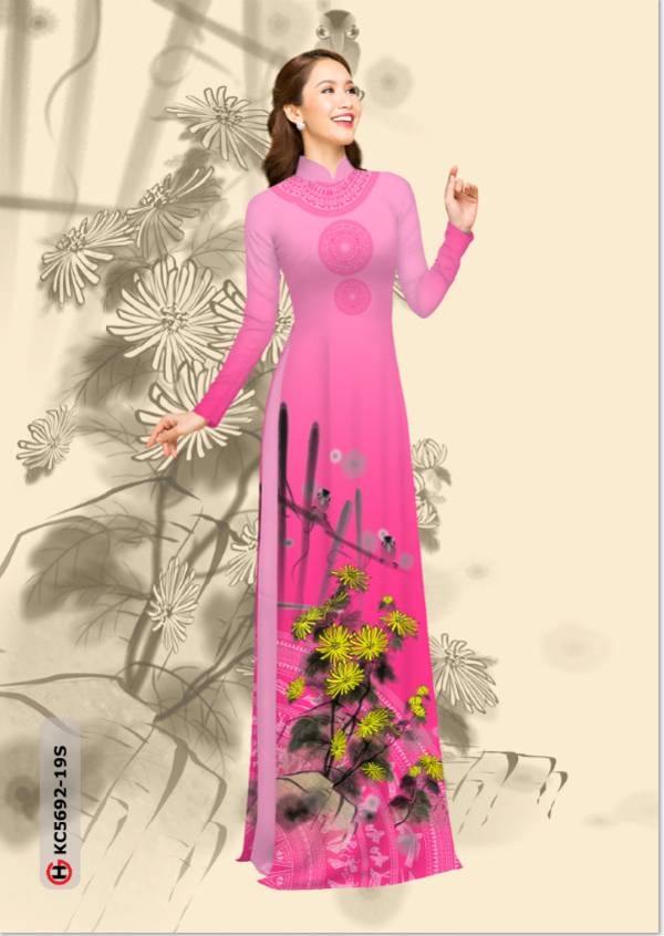 01 Set - Ao Dai - Traditional Vietnamese Long Dress Collections with Pants - Silk 3D - All Size