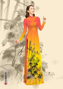 01 Set - Ao Dai - Traditional Vietnamese Long Dress Collections with Pants - Silk 3D - All Size