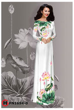 Load image into Gallery viewer, 1 Set - Ao Dai - Traditional Vietnamese Long Dress Collections with Pants - Silk 3D - All Size - Hoa Cuc
