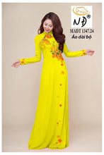 Load image into Gallery viewer, 1 Set - Ao Dai - Traditional Vietnamese Long Dress Collections with Pants - Silk 3D - All Size - Hoa Cuc

