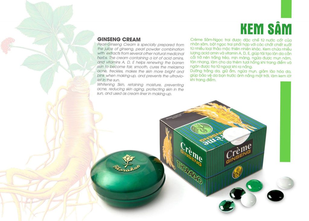 5 Boxes - Thorakao Ginseng Cream - KEM SÂM THORAKAO 7G