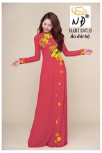 Load image into Gallery viewer, 1 Set - Ao Dai - Traditional Vietnamese Long Dress Collections with Pants - Silk 3D - All Size - Hoa Cuc

