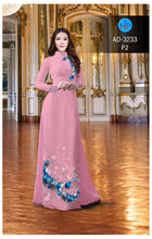 Load image into Gallery viewer, 1 Set - Ao Dai - Traditional Vietnamese Long Dress Collections with Pants - Silk 3D - All Size - Hoa Cuc

