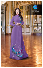 Load image into Gallery viewer, 1 Set - Ao Dai - Traditional Vietnamese Long Dress Collections with Pants - Silk 3D - All Size - Hoa Cuc
