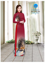 Load image into Gallery viewer, 1 Set - Ao Dai - Traditional Vietnamese Long Dress Collections with Pants - Silk 3D - All Size - Hoa Cuc
