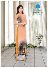 Load image into Gallery viewer, 1 Set - Ao Dai - Traditional Vietnamese Long Dress Collections with Pants - Silk 3D - All Size - Hoa Cuc
