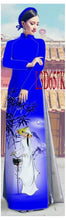 Load image into Gallery viewer, 1 Set - Ao Dai - Traditional Vietnamese Long Dress Collections with Pants - Silk 3D - All Size - Hoa Cuc
