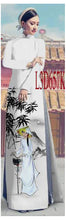Load image into Gallery viewer, 1 Set - Ao Dai - Traditional Vietnamese Long Dress Collections with Pants - Silk 3D - All Size - Hoa Cuc
