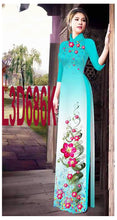 Load image into Gallery viewer, 1 Set - Ao Dai - Traditional Vietnamese Long Dress Collections with Pants - Silk 3D - All Size - Hoa Cuc
