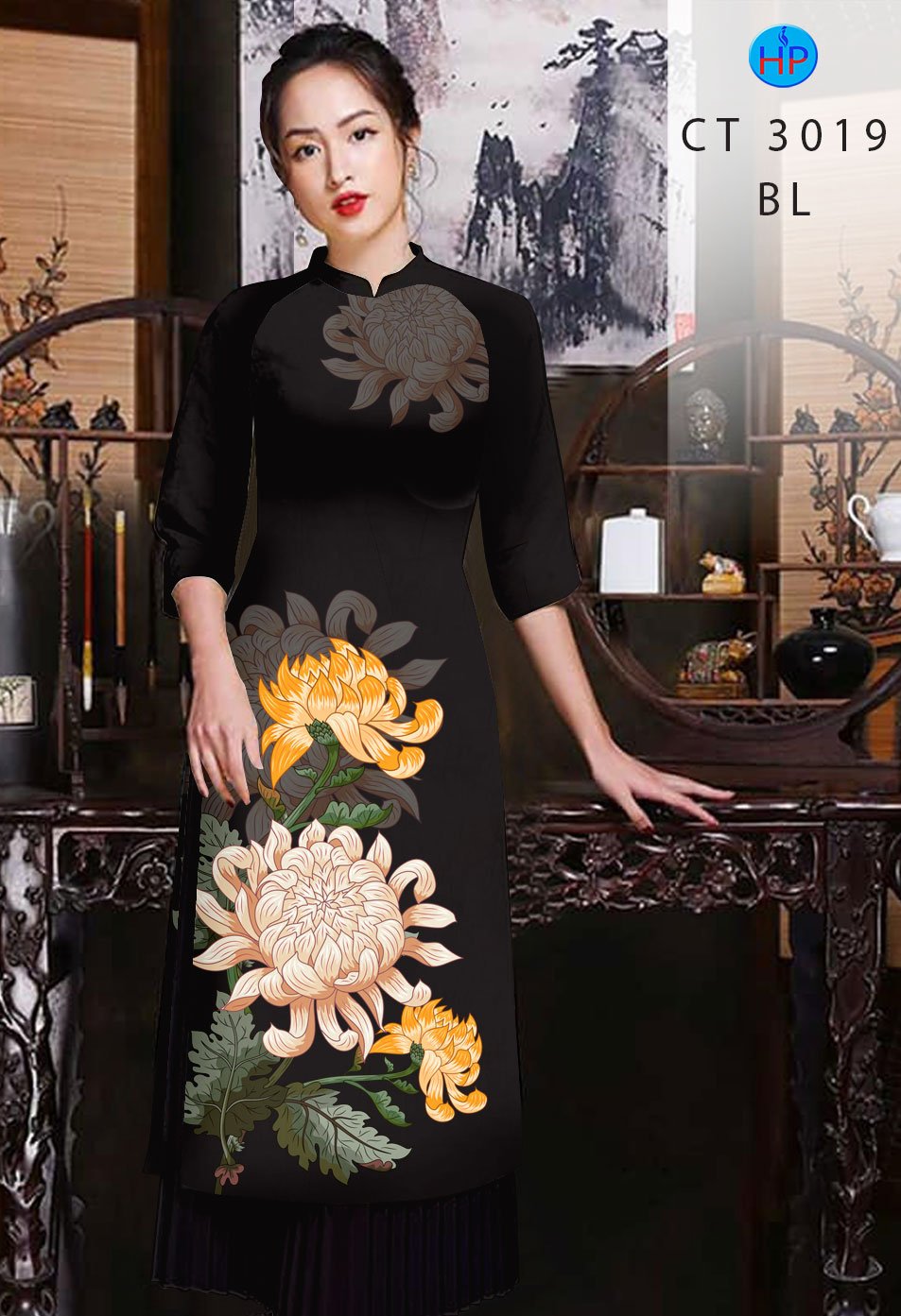 01 Set - Ao Dai - Traditional Vietnamese Long Dress Collections with Pants - Silk 3D - All Size