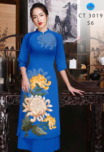 01 Set - Ao Dai - Trdditional Vietnamese Long Dress Collections with Pants - Silk 3D - All Size