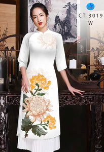 Copy of 01 Set - Ao Dai - Trdditional Vietnamese Long Dress Collections with Pants - Silk 3D - All Size