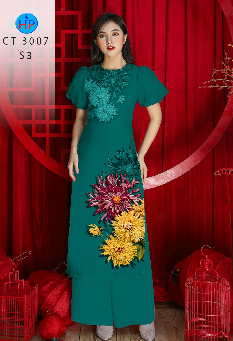 01 Set - Ao Dai - Traditional Vietnamese Long Dress Collections with Pants - Silk 3D - All Size