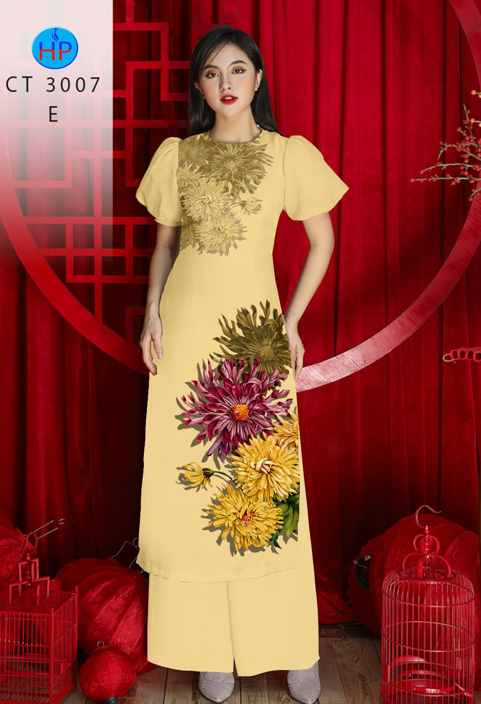 01 Set - Ao Dai - Traditional Vietnamese Long Dress Collections with Pants - Silk 3D - All Size