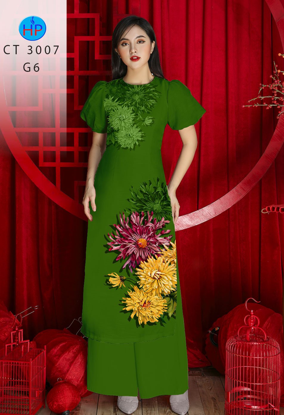 01 Set - Ao Dai - Traditional Vietnamese Long Dress Collections with Pants - Silk 3D - All Size