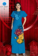 Load image into Gallery viewer, 01 Set - Ao Dai - Traditional Vietnamese Long Dress Collections with Pants - Silk 3D - All Size
