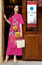 Load image into Gallery viewer, 01 Set - Ao Dai - Traditional Vietnamese Long Dress Collections with Pants - Silk 3D - All Size
