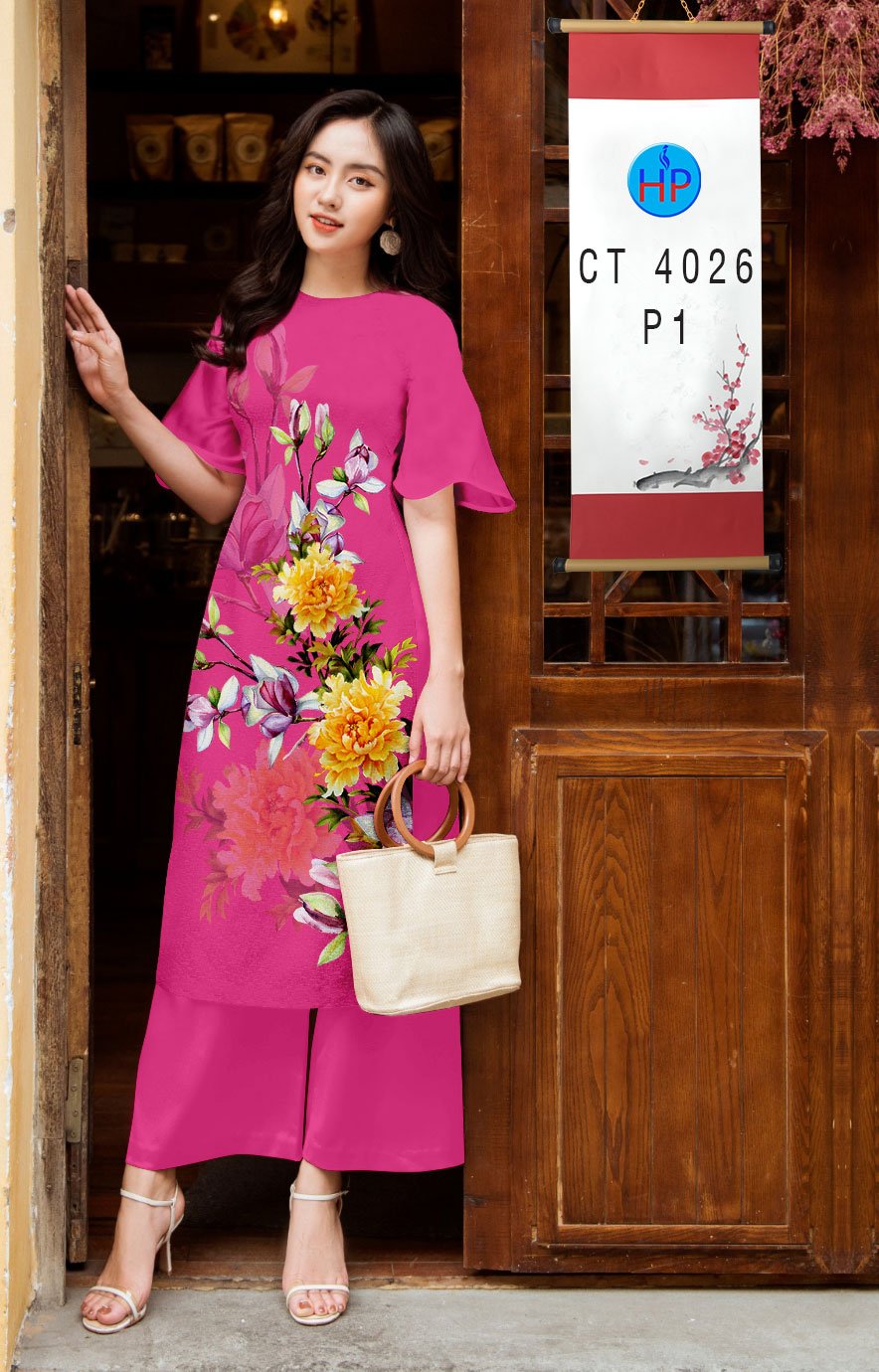 01 Set - Ao Dai - Traditional Vietnamese Long Dress Collections with Pants - Silk 3D - All Size