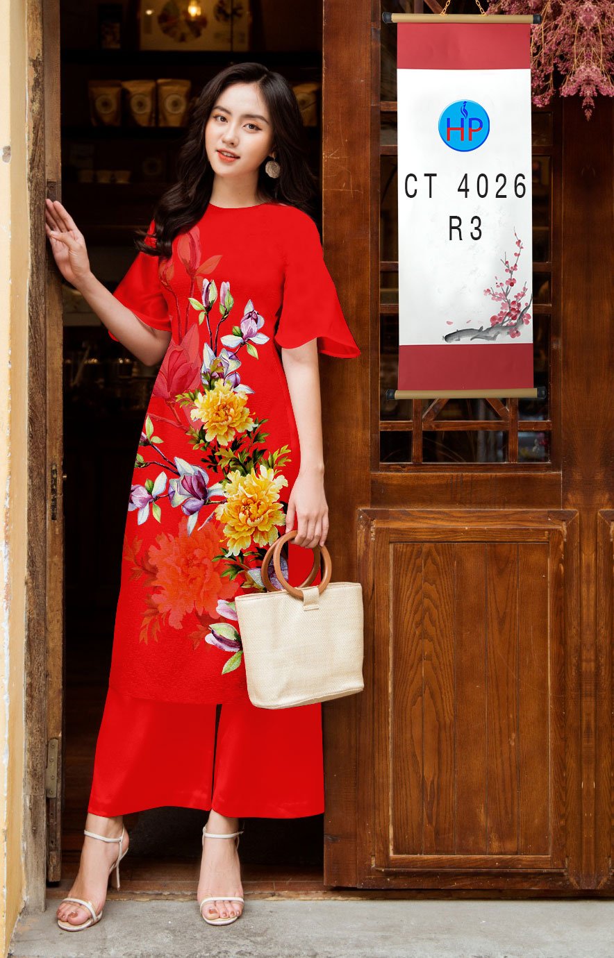 01 Set - Ao Dai - Traditional Vietnamese Long Dress Collections with Pants - Silk 3D - All Size