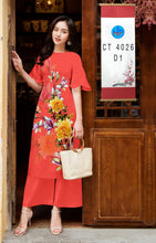 Load image into Gallery viewer, 01 Set - Ao Dai - Traditional Vietnamese Long Dress Collections with Pants - Silk 3D - All Size
