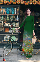 Load image into Gallery viewer, Copy of 01 Set - Ao Dai - Traditional Vietnamese Long Dress Collections with Pants - Silk 3D - All Size
