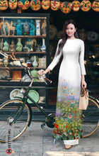 Load image into Gallery viewer, 01 Set - Ao Dai - Traditional Vietnamese Long Dress Collections with Pants - Silk 3D - All Size
