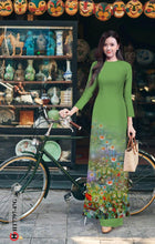 Load image into Gallery viewer, 01 Set - Ao Dai - Traditional Vietnamese Long Dress Collections with Pants - Silk 3D - All Size
