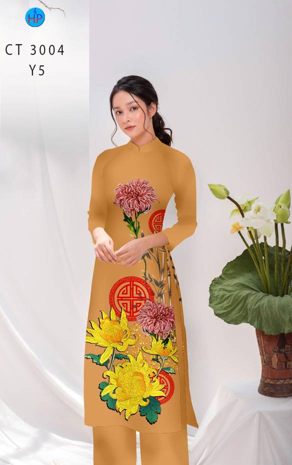 01 Set - Ao Dai - Traditional Vietnamese Long Dress Collections with Pants - Silk 3D - All Size