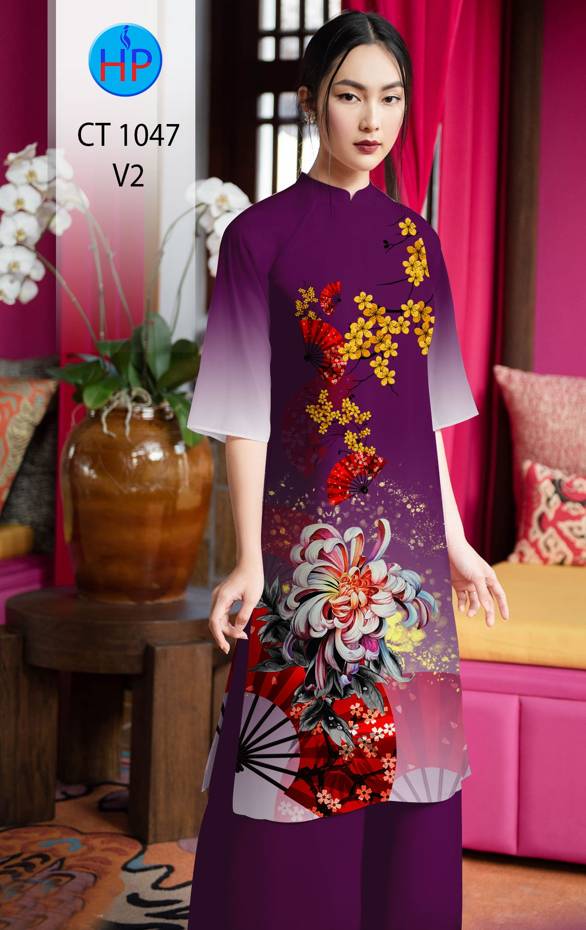 01 Set - Ao Dai - Traditional Vietnamese Long Dress Collections with Pants - Silk 3D - All Size