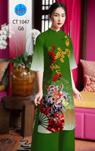 Load image into Gallery viewer, 01 Set - Ao Dai - Traditional Vietnamese Long Dress Collections with Pants - Silk 3D - All Size
