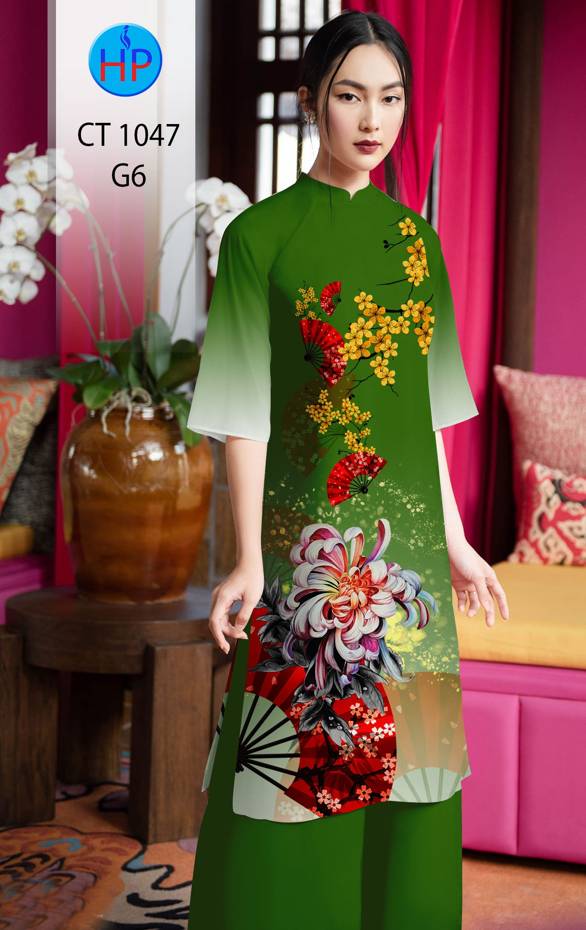 01 Set - Ao Dai - Traditional Vietnamese Long Dress Collections with Pants - Silk 3D - All Size