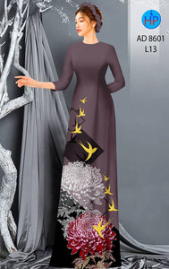 01 Set - Ao Dai - Traditional Vietnamese Long Dress Collections with Pants - Silk 3D - All Size