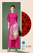 Load image into Gallery viewer, 1 Set - Ao Dai - Traditional Vietnamese Long Dress Collections with Pants - Silk 3D - All Size
