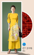 Load image into Gallery viewer, 1 Set - Ao Dai - Traditional Vietnamese Long Dress Collections with Pants - Silk 3D - All Size
