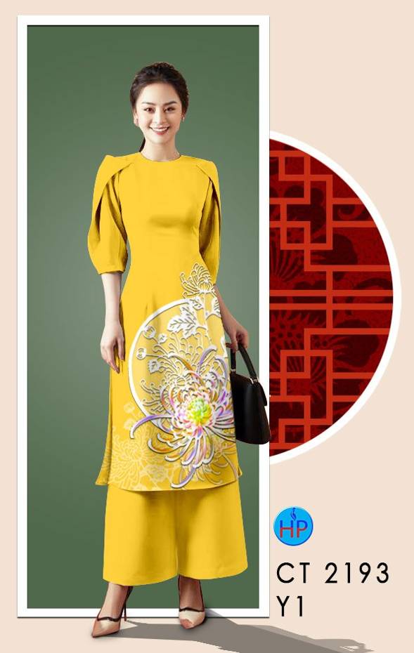 1 Set - Ao Dai - Traditional Vietnamese Long Dress Collections with Pants - Silk 3D - All Size